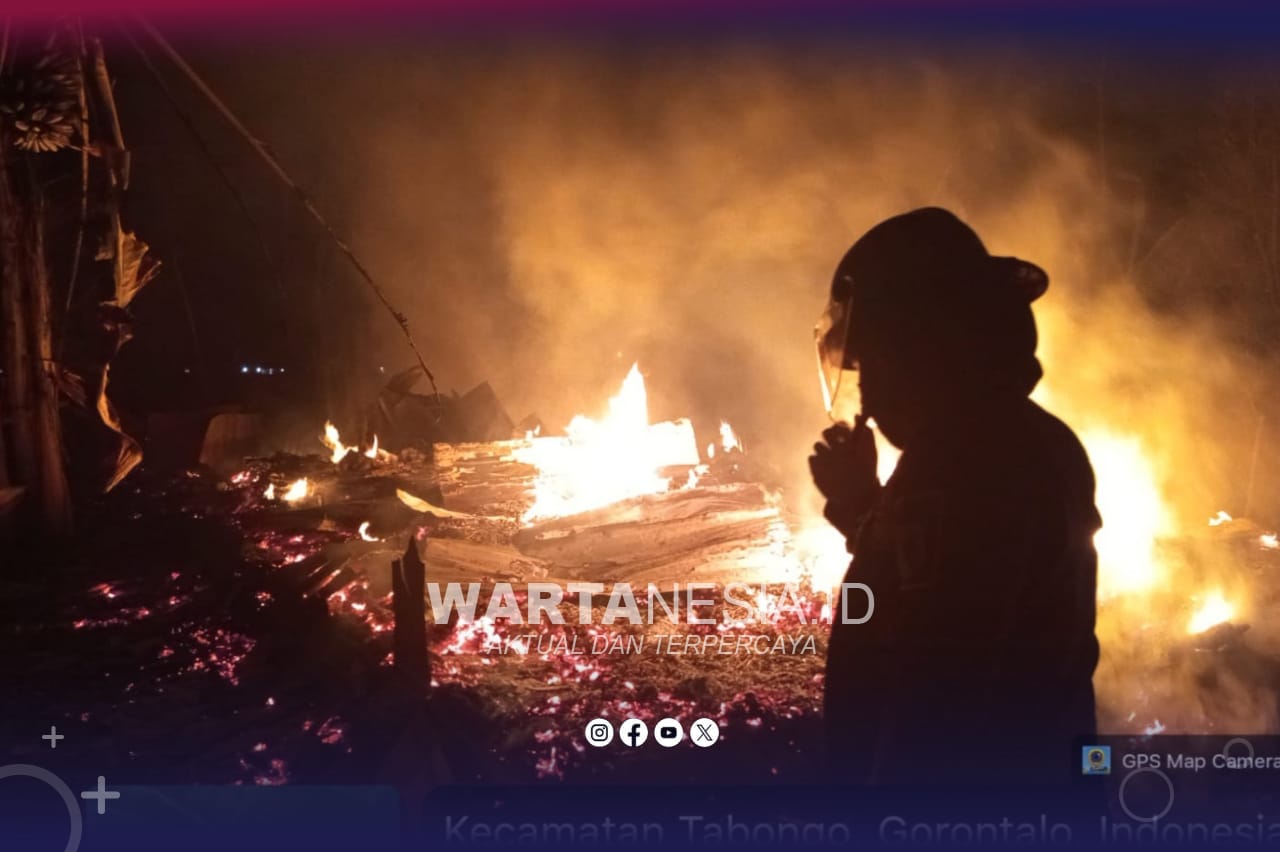 Gara-gara Api Tungku, Satu Rumah di Tabongo Ludes Terbakar