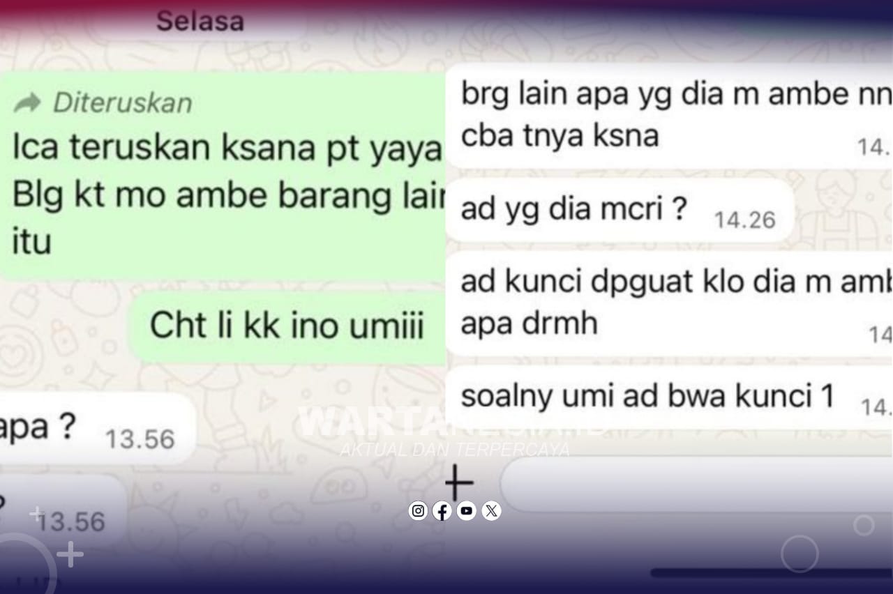 Bukti percakapan WhatsApp. (istimewa)