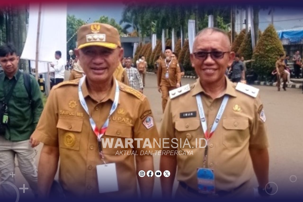 Bupati Pohuwato, Saipul Mbuinga, didampingi wakil Bupati, Iwan S Adam, menghadiri Rakornas