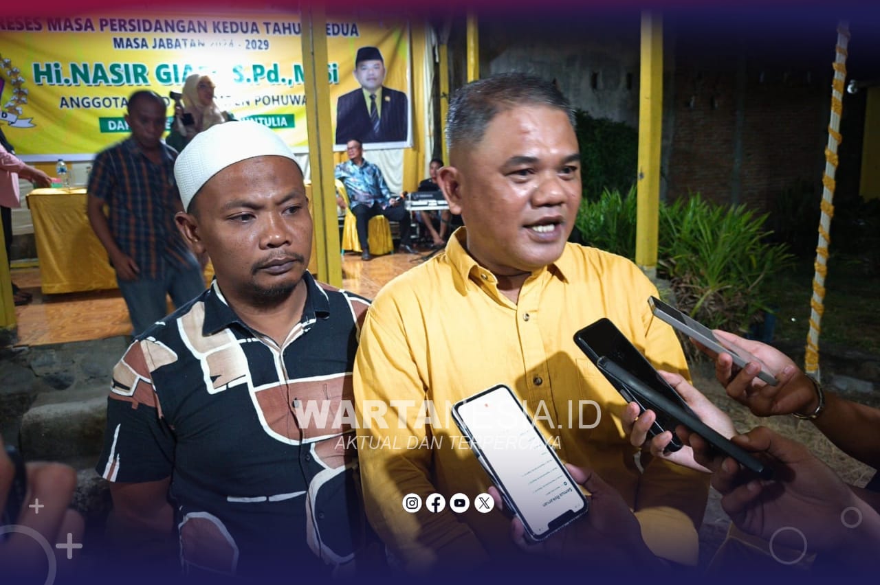 Ketua DPD Golkar Pohuwato, Nasir Giasi (kuning), usai reses yang digelar pada Sabtu (7/2/2026).