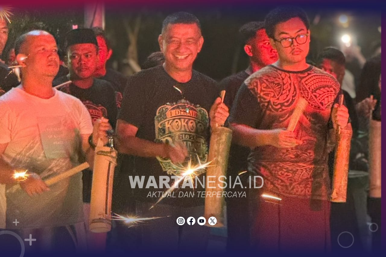 Anggota DPD RI, Syarif Mbuinga, saat membuka kegiatan Koko'o atau ketuk sahur, di Kabupaten Pohuwato, Rabu (18/2/2025).