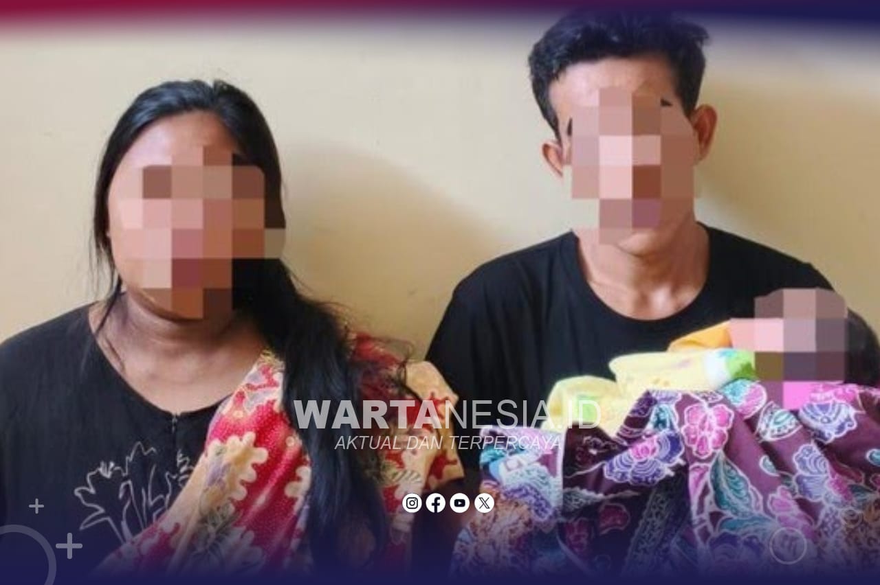Pasangan suami istri di Palembang ditangkap karena menjual bayi yang baru dilahirkannya. (Foto: Rio Roma Dhoni)