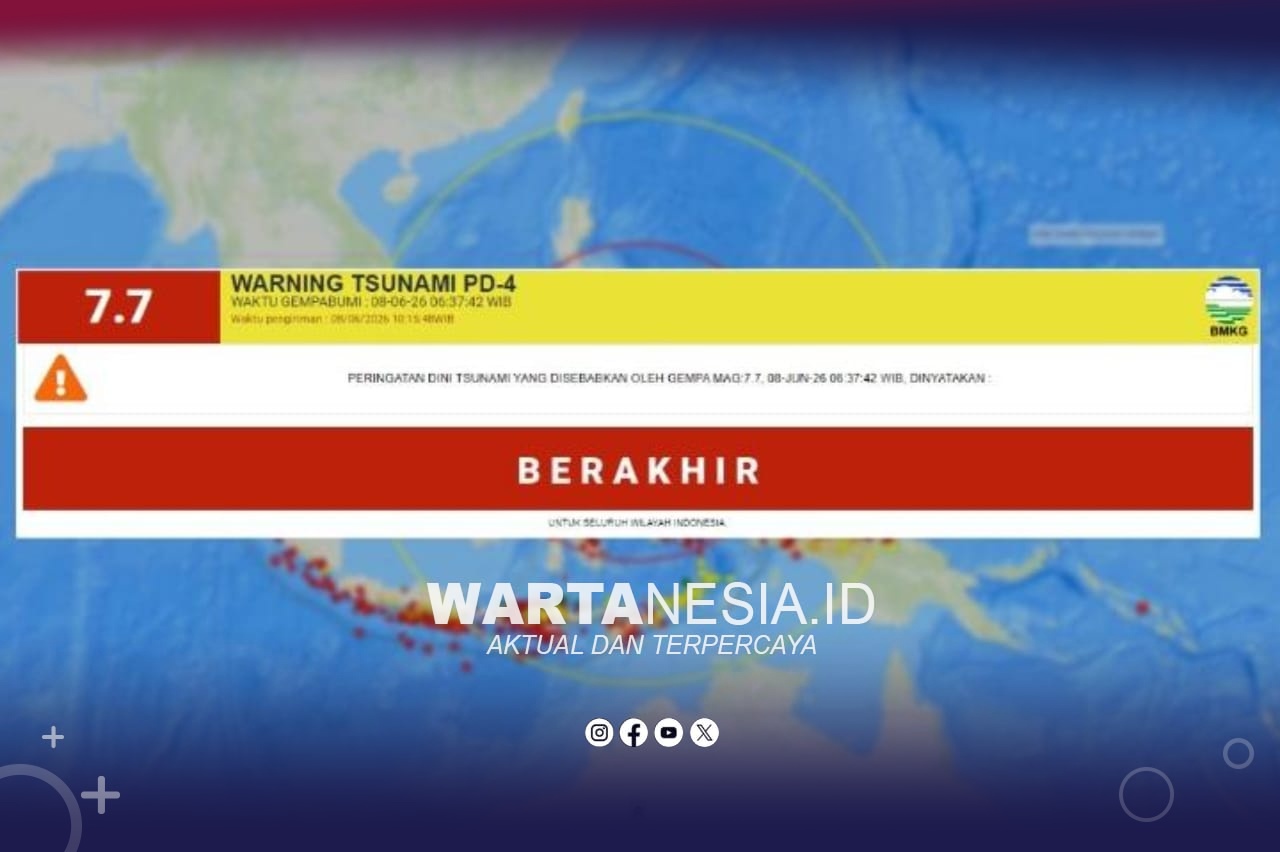 BMKG Akhiri Peringatan Dini Tsunami untuk Seluruh Wilayah Indonesia. (Istimewa)