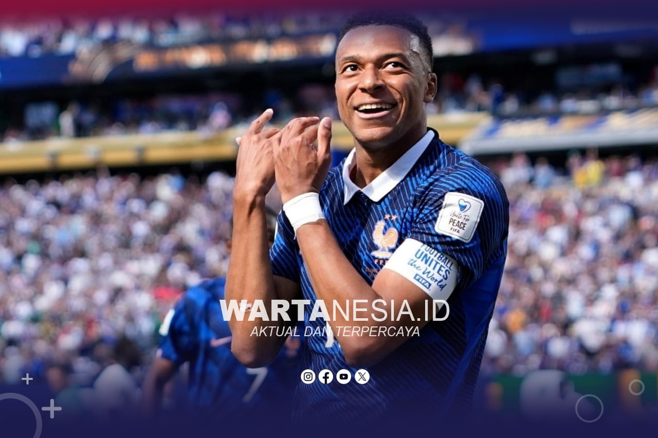 Kylian Mbappe menyamai rekor gol terbanyak untuk Prancis dalam pertandingan sepak bola internasional. (Kredit Foto: AP)