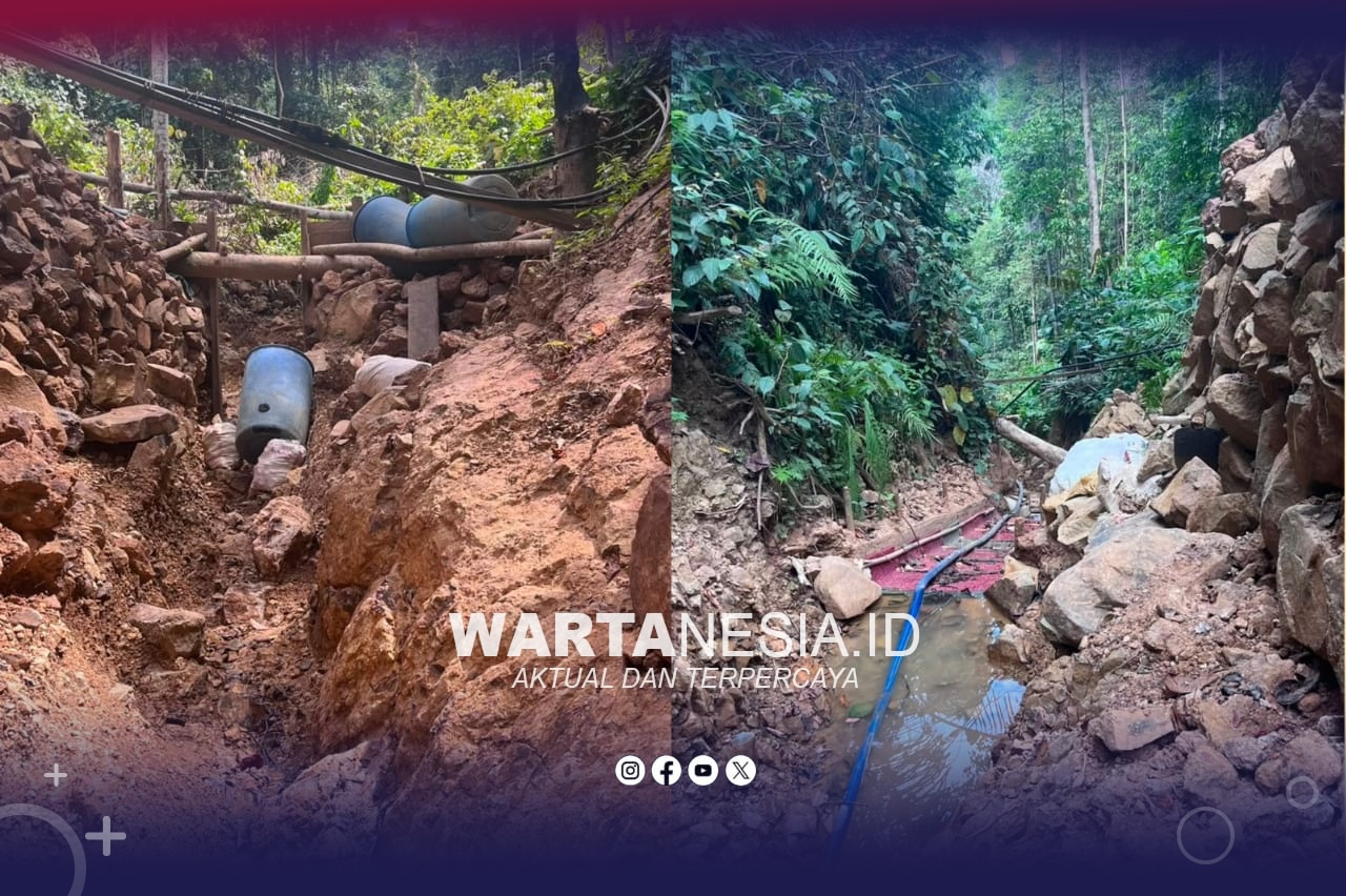 Foto diduga Hutan Desa Hulawa mulai dirambah PETI. (Istimewa)
