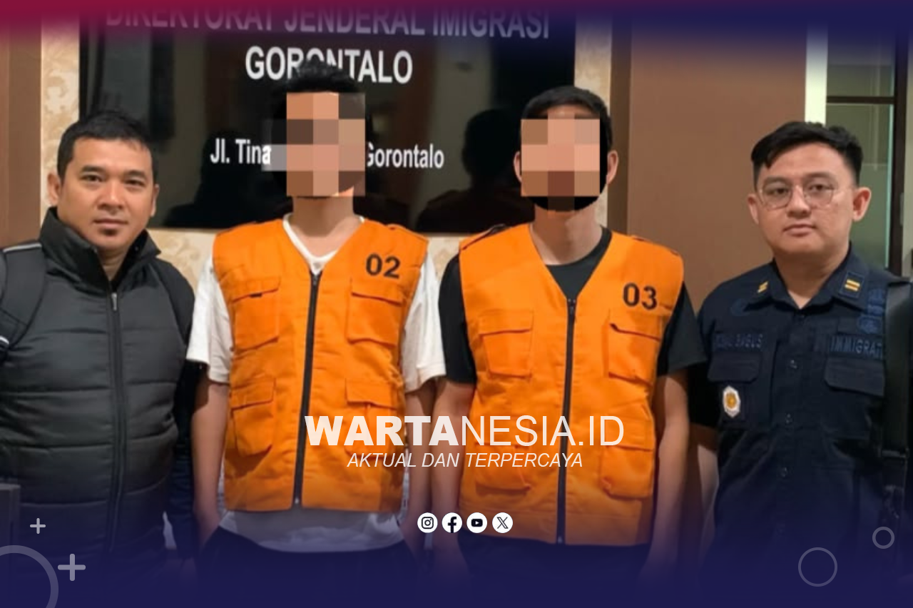 Kantor Imigrasi Kelas III Non TPI Pohuwato bersama Kantor Wilayah Direktorat Jenderal Imigrasi Gorontalo mengambil tindakan tegas terhadap dua warga negara (WN) Tiongkok yang diduga melanggar ketentuan keimigrasian di Kabupaten Pohuwato, Gorontalo.