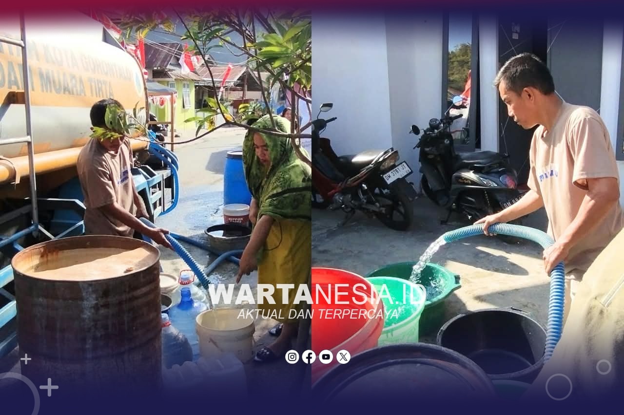 Kemarau Panjang, Perumda Kota Gorontalo Pastikan Layanan Air Bersih Tetap Aman. (Foto/Aji)