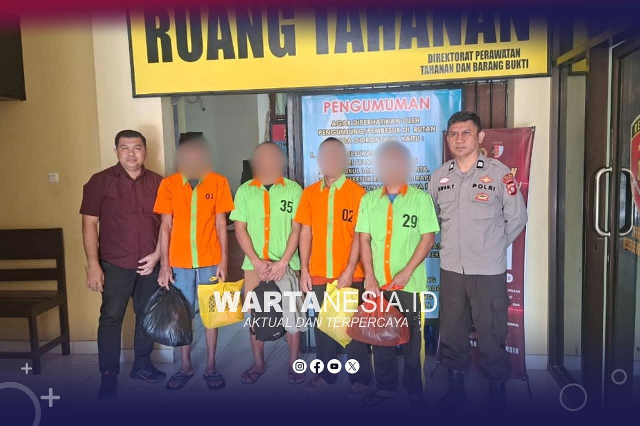 Empat Tersangka Kasus Sianida 3,85 Ton di Gorontalo Dilimpahkan ke Kejaksaan. (Aji)