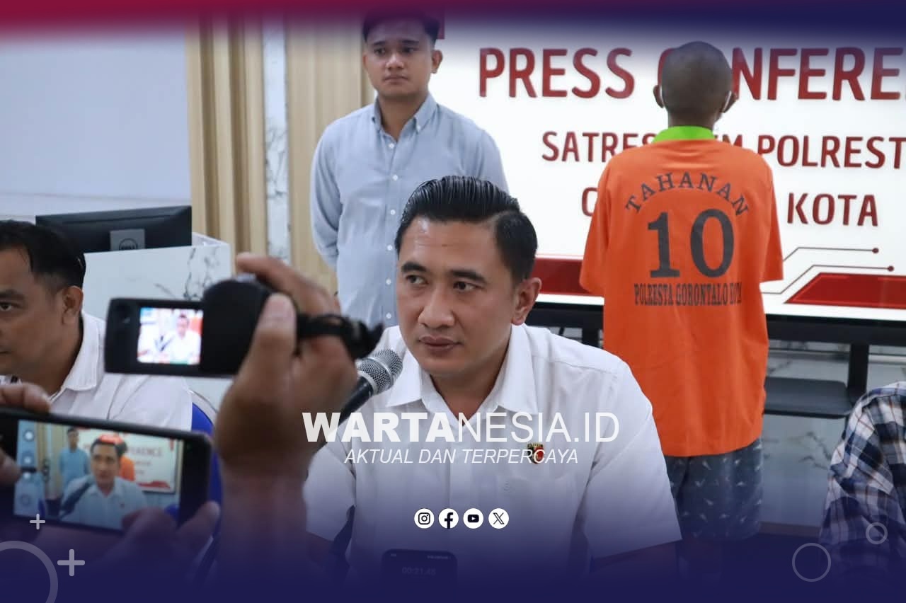 Satuan Reserse Kriminal (Satreskrim) Polresta Gorontalo Kota menetapkan seorang pengemudi becak motor (bentor) berinisial DA (35) sebagai tersangka dalam kasus dugaan pencurian dengan kekerasan terhadap seorang anak perempuan berusia 16 tahun. (Foto/Humas Polda Gorontalo).