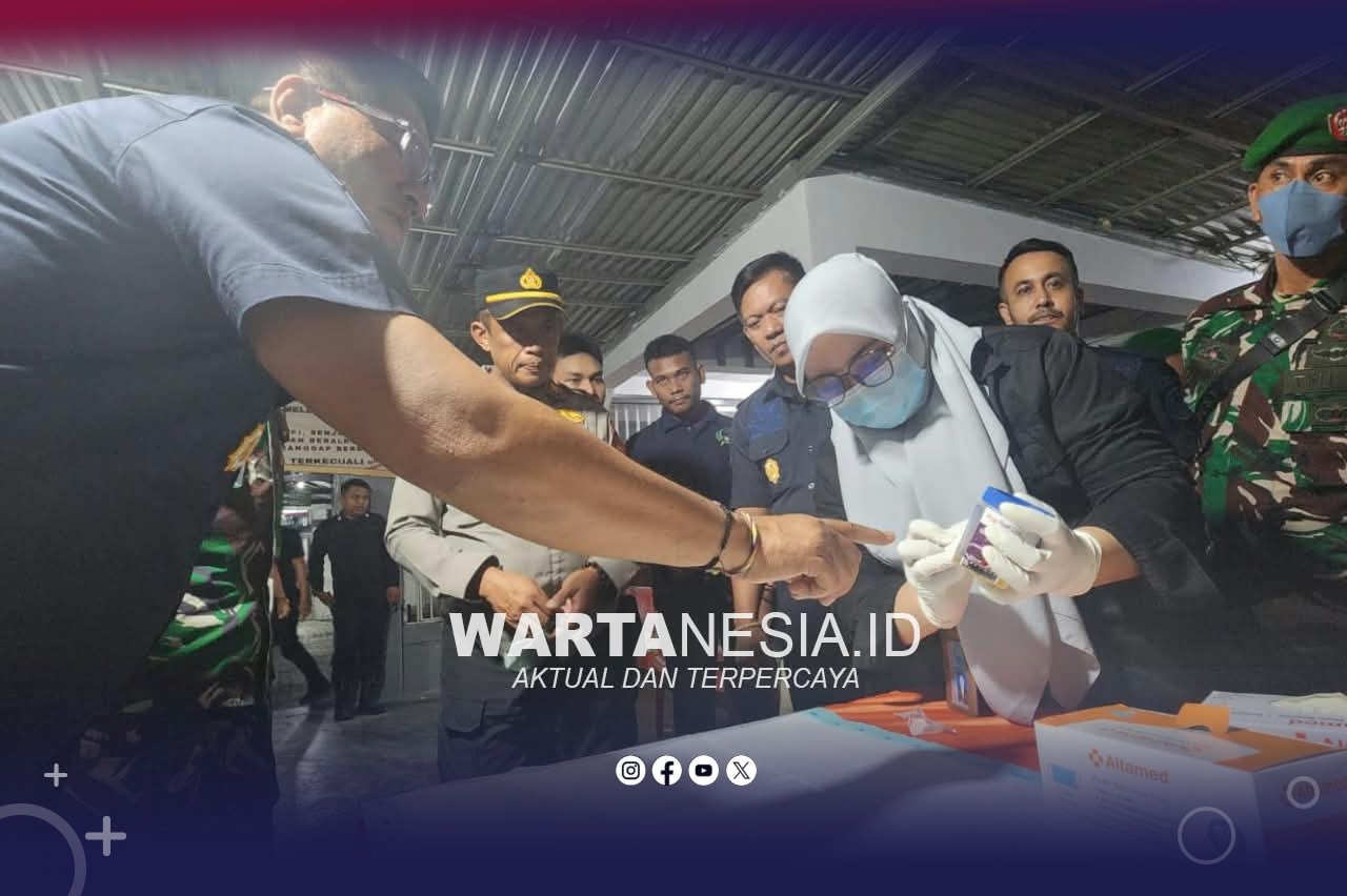 Lapas Gorontalo Gelar Penggeledahan Gabungan dan Tes Urine Acak. (Foto/Istimewa)