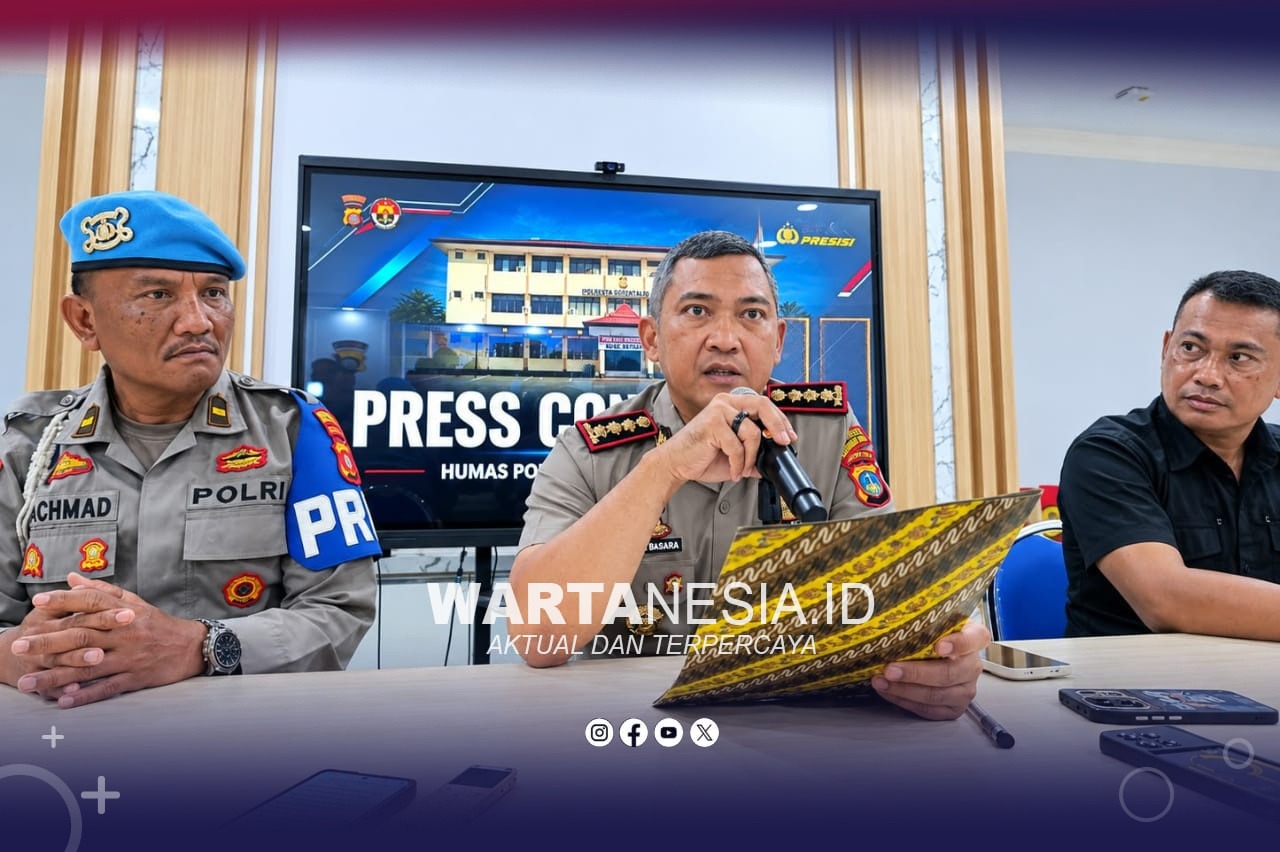 Kapolresta Gorontalo Kota, Kombes Pol. Budhi Batara Pratidina saat memberikan keterangan pers, Ahad (25/10/2026). (Dok, Zie)