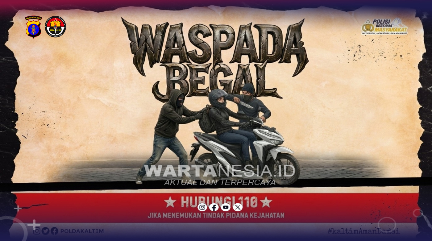 Polda Kaltim Imbau Warga Waspadai Kejahatan Jalanan Saat Berkendara di Malam Hari