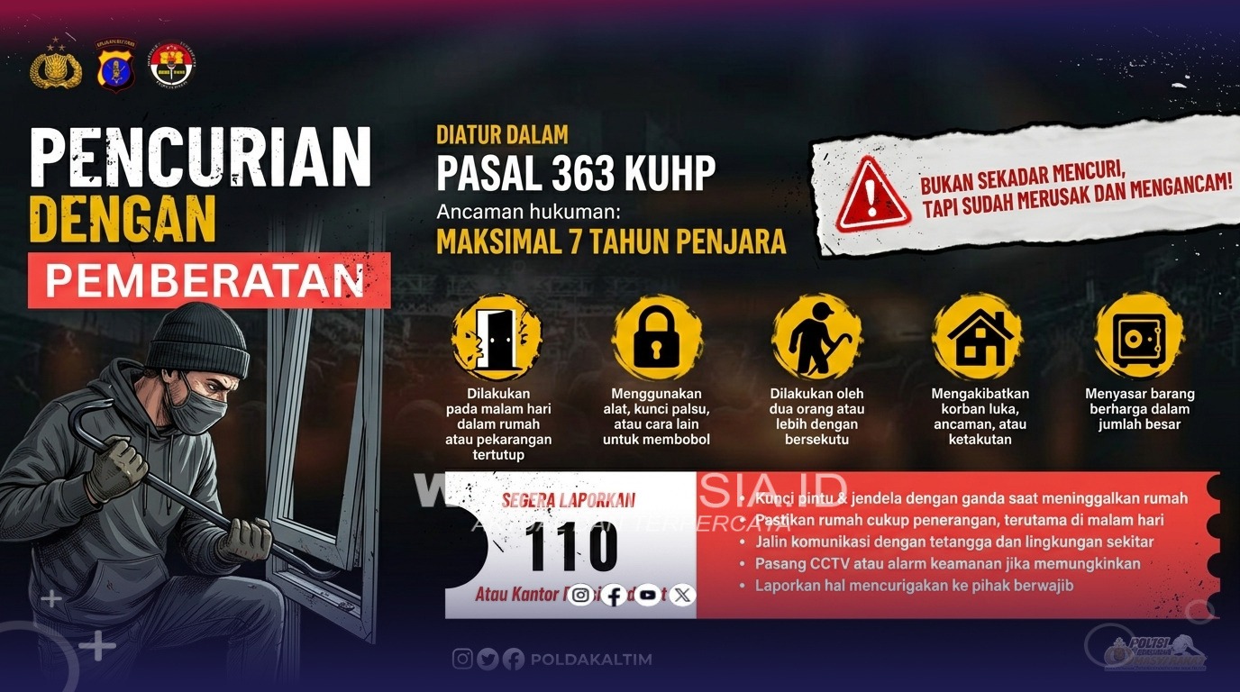 Polda Kaltim Ingatkan Warga Waspadai Curat, Lengkapi Kunci Ganda hingga CCTV Polda Kaltim Ingatkan Warga Waspadai Curat, Lengkapi Kunci Ganda hingga CCTV