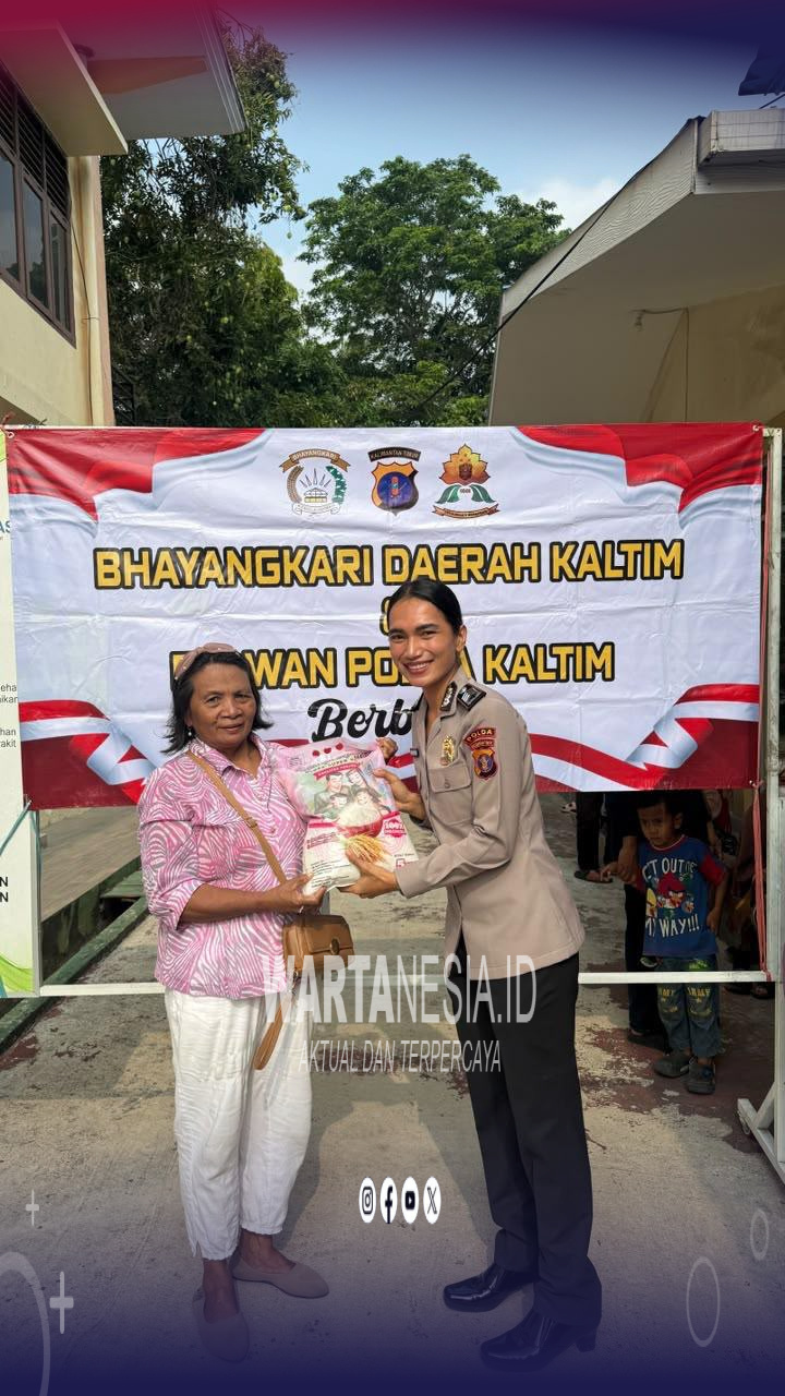 Polwan dan Bhayangkari Berbagi, 100 Paket Beras Disalurkan di Damai Baru Polwan dan Bhayangkari Berbagi, 100 Paket Beras Disalurkan di Damai Baru